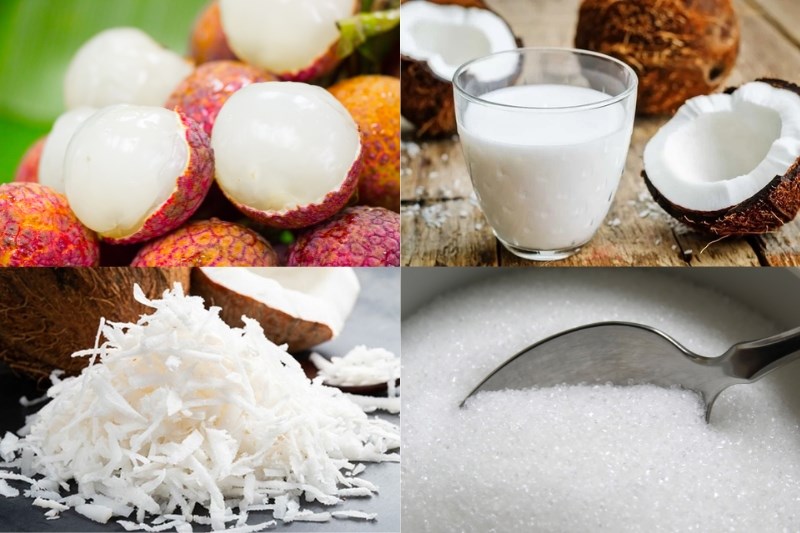 Nguyên liệu món ăn kem vải