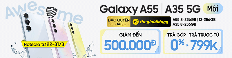 Galaxy A55 (12-256gb) Trả Góp 0%, Giảm 500.000đ