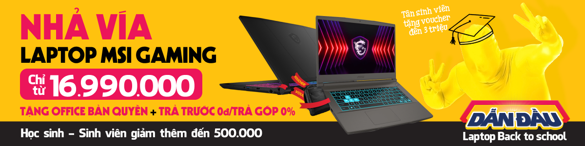 Laptop Msi Gaming Giá Rẻ, Chính Hãng, Trả Góp 0%  - 07/2024