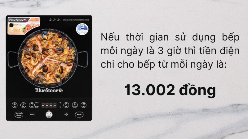 Bếp từ công suất 2000W có tốn điện không? 2