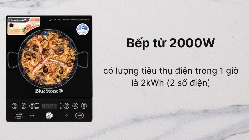 Bếp từ công suất 2000W có tốn điện không? 1