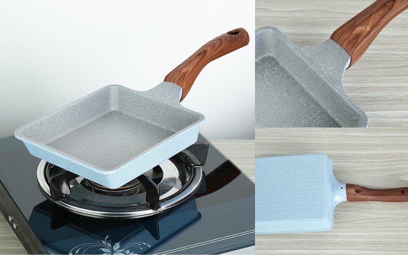 Chảo nh&ocirc;m chống d&iacute;nh v&acirc;n đ&aacute; đ&aacute;y từ 15 cm Green Cook GCP22-1518IH