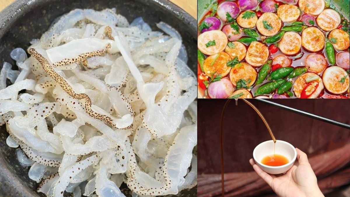 Nguyên liệu món ăn sứa ngâm mắm nhĩ