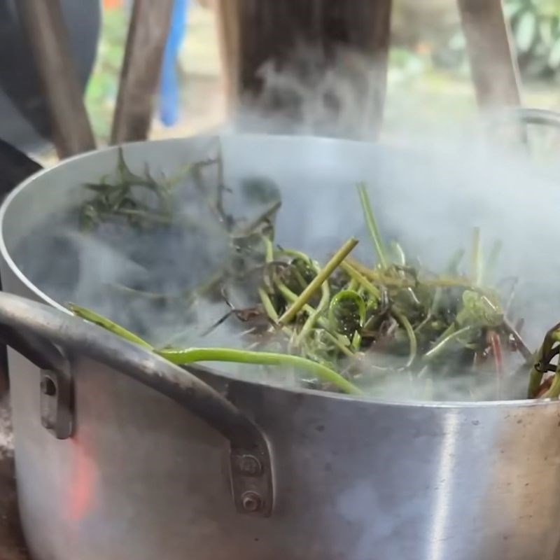 Bước 1 Sơ chế rau đọt choại Gỏi đọt choại khô cá lóc tôm