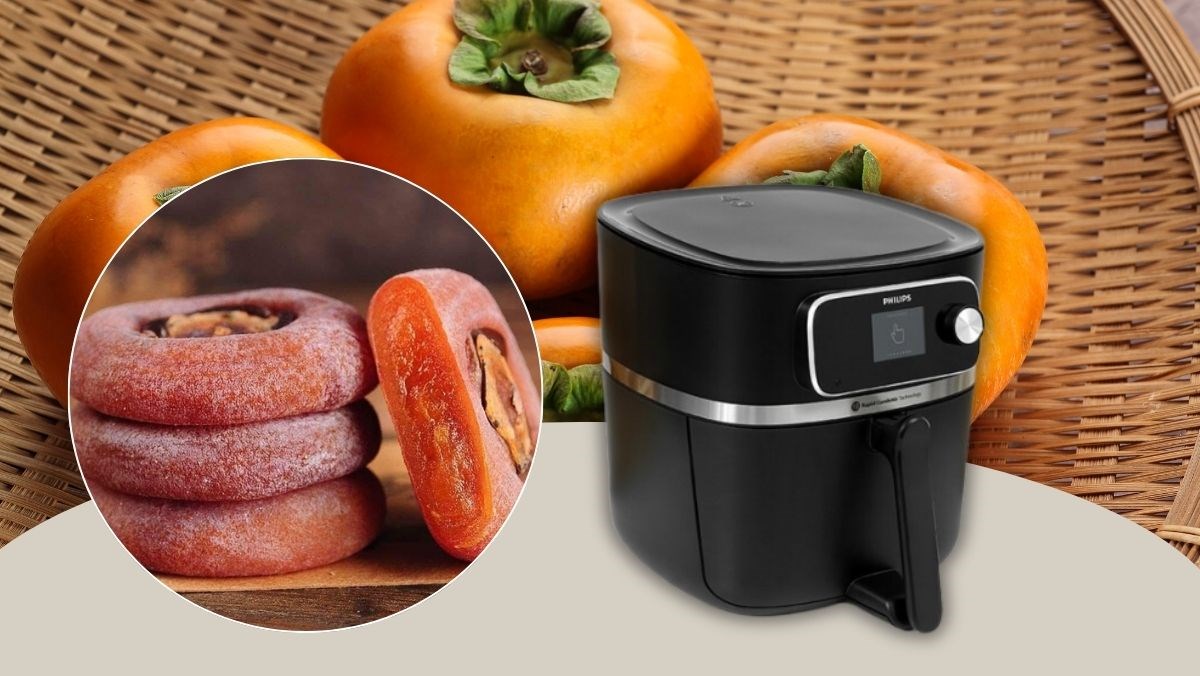 Hồng sấy dẻo bằng nồi chiên không dầu