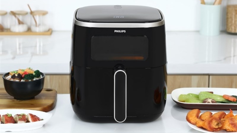 Nồi chi&ecirc;n kh&ocirc;ng dầu Philips HD9257/80 5.6 l&iacute;t