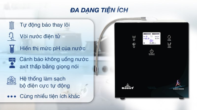 Máy lọc nước điện giải ion kiềm ROBOT IonPrince 37X 4 lõi 3 tấm điện cực