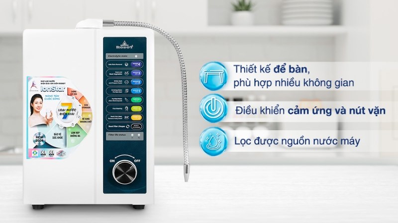 Máy lọc nước điện giải ion kiềm ROBOT IonStar 3X 2 lõi 3 tấm điện cực