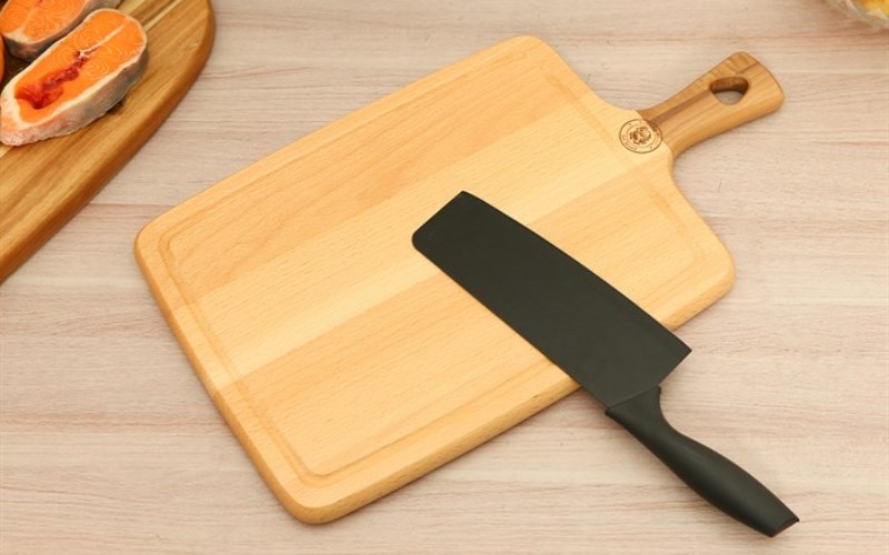 Thớt th&aacute;i gỗ chữ nhật c&oacute; tay cầm 43 x 25 cm Trường Sơn CN430