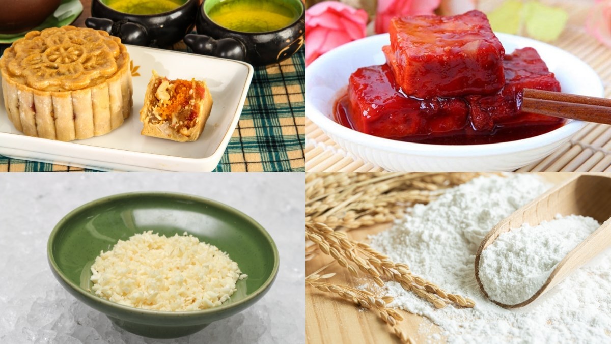 Nguyên liệu làm bánh chao từ bánh trung thu