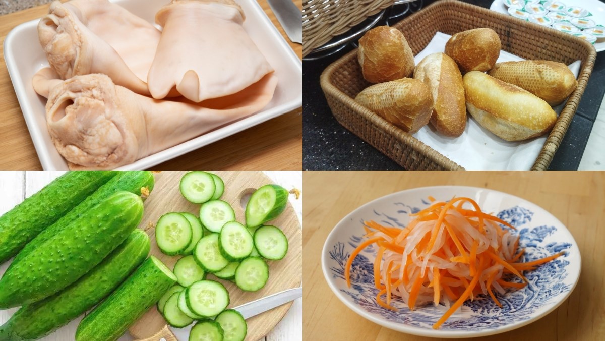 Nguyên liệu món ăn cách làm bánh mì phá lấu ngon