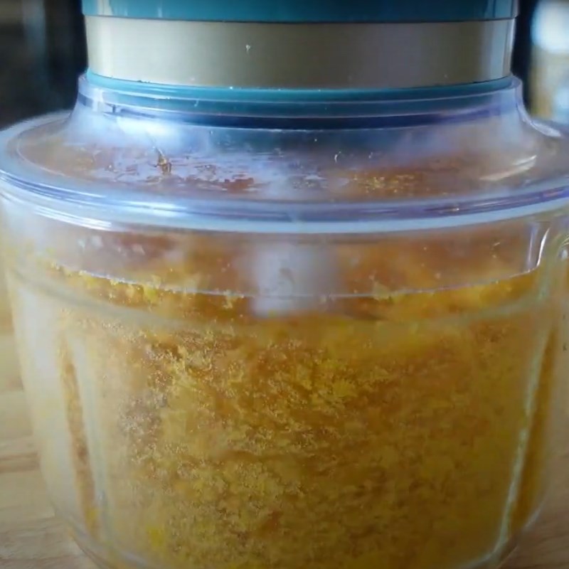 Bước 1 Làm nhân trứng muối Bánh trung thu mochi khoai môn trứng muối