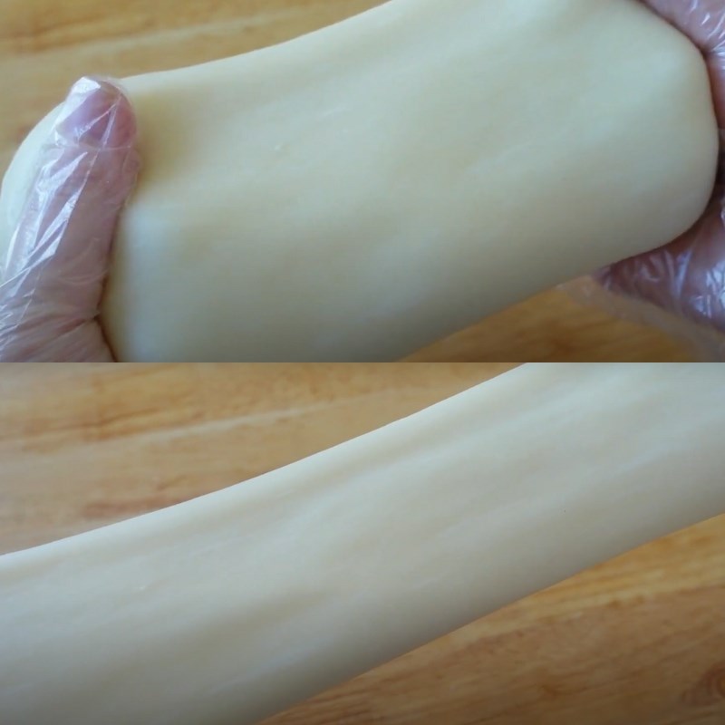 Bước 2 Làm nhân mochi Bánh trung thu mochi khoai môn trứng muối