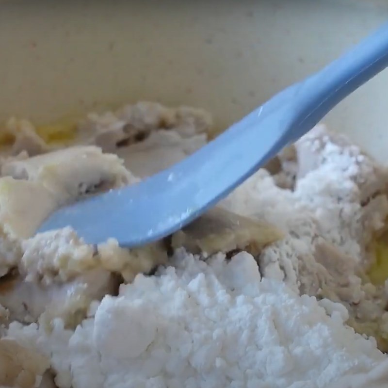 Bước 3 Làm nhân khoai môn Bánh trung thu mochi khoai môn trứng muối