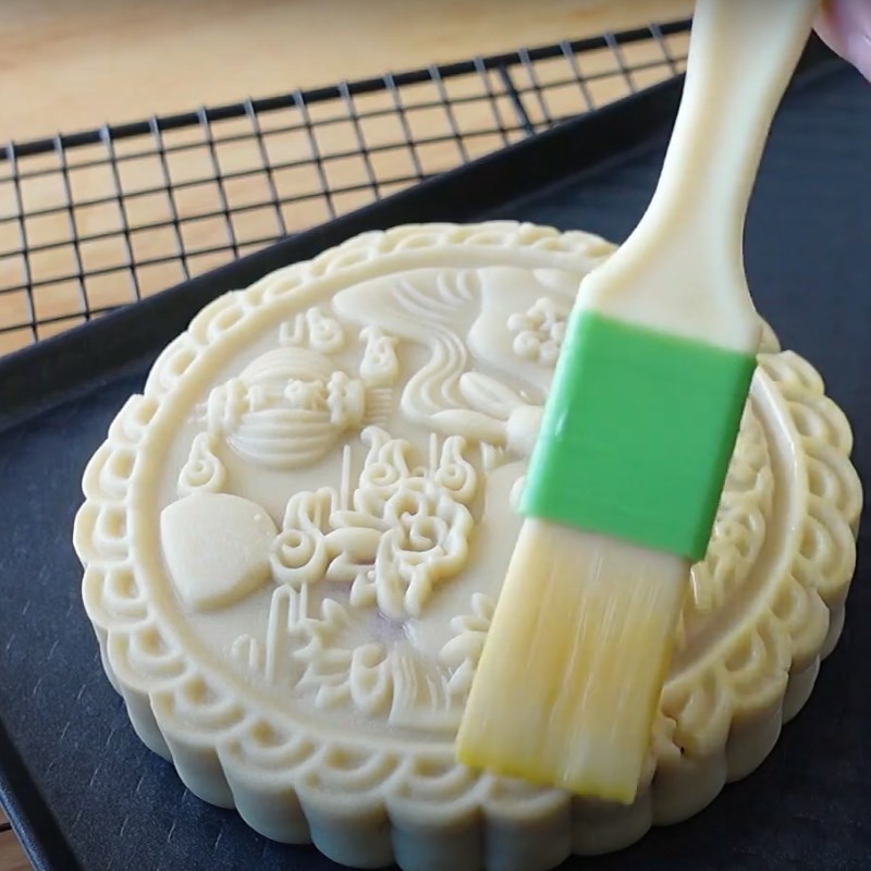 Bước 7 Nướng bánh trung thu Bánh trung thu mochi khoai môn trứng muối