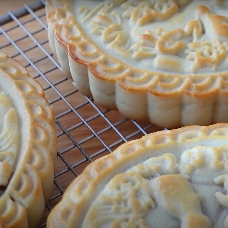 Bước 7 Nướng bánh trung thu Bánh trung thu mochi khoai môn trứng muối