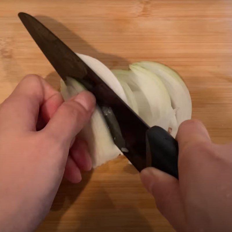 Bước 1 Sơ chế nguyên liệu Súp trứng miso