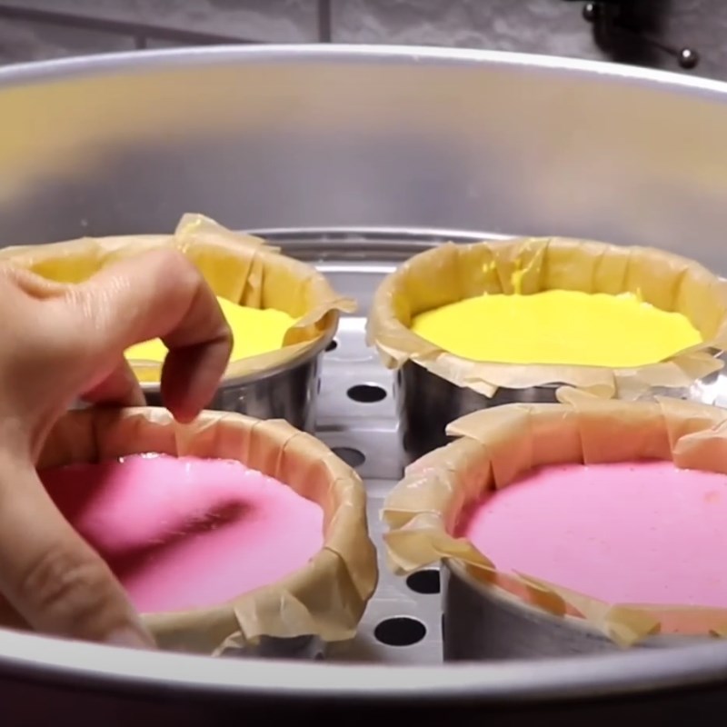 Bước 4 Hấp bánh Bánh bò bông