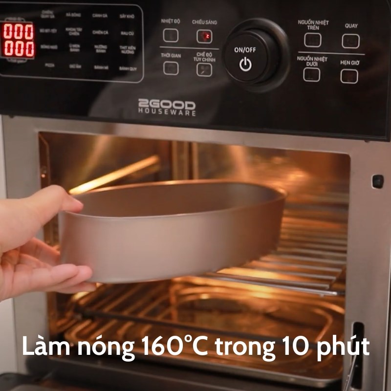 Bước 3 Làm nóng khay nướng Bánh thốt nốt nướng bằng nồi chiên không dầu