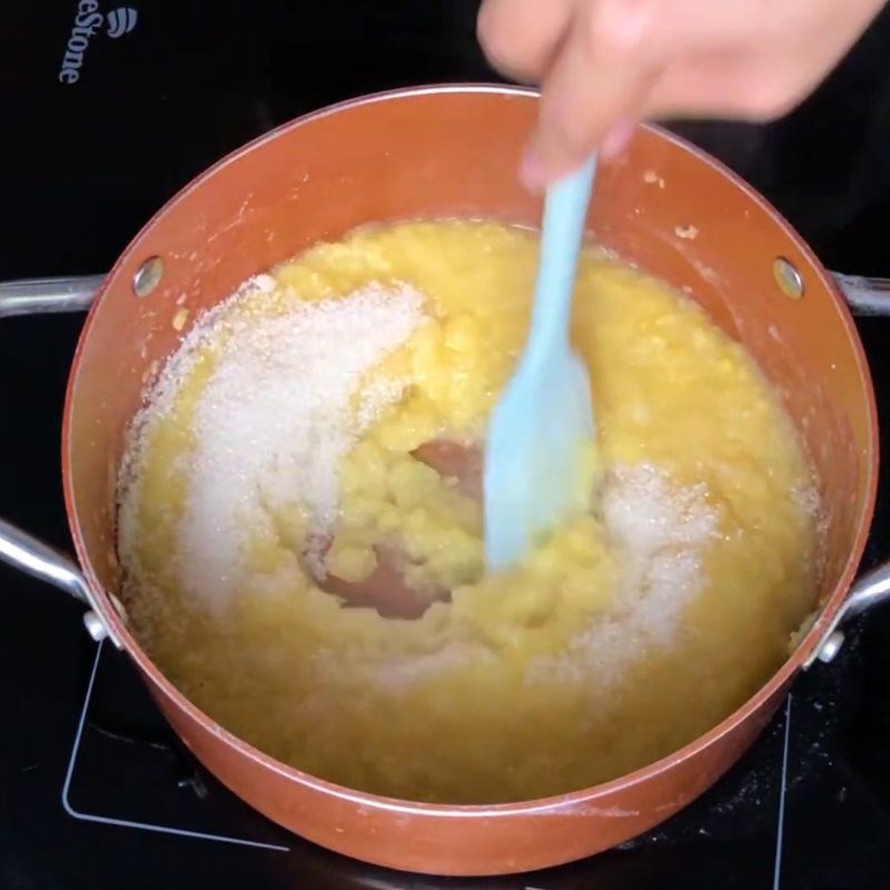 Bước 2 Nấu đậu xanh Bánh pía trứng muối