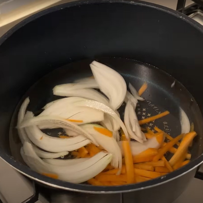 Bước 2 Nấu súp trứng miso Súp trứng miso