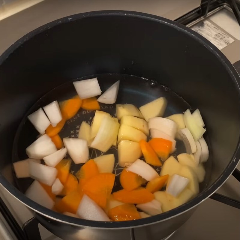 Bước 2 Nấu súp miso sữa tươi Súp miso sữa tươi