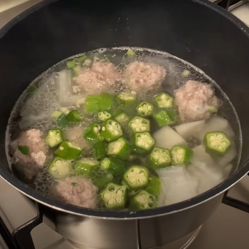 Bước 3 Nấu súp miso thịt viên Súp miso thịt viên