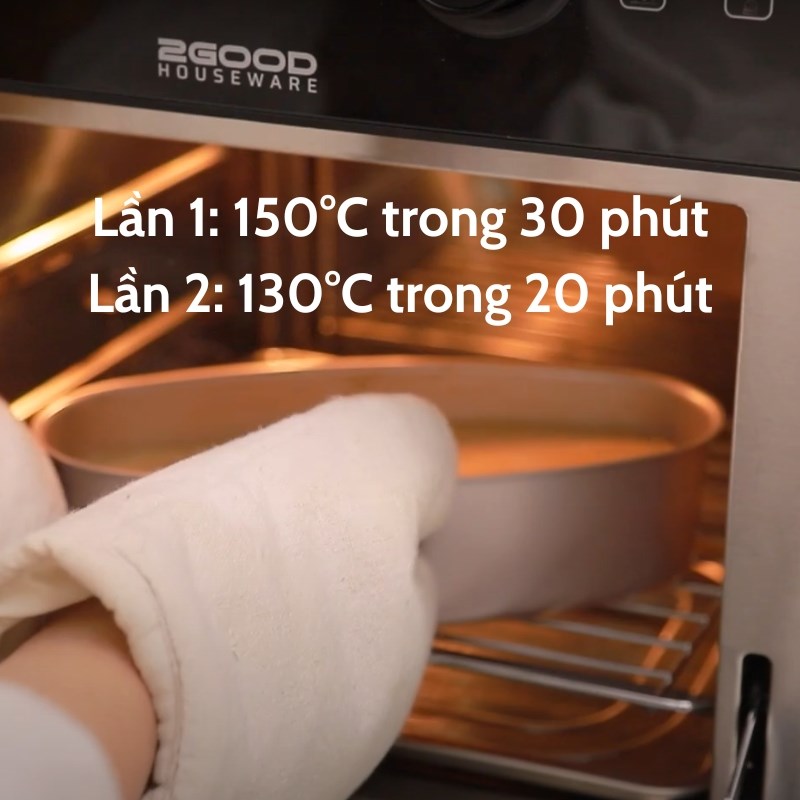 Bước 4 Nướng bánh bò thốt nốt Bánh thốt nốt nướng bằng nồi chiên không dầu