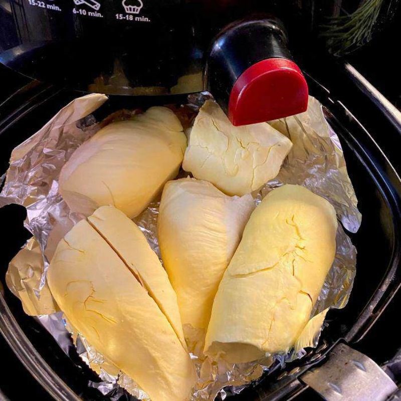 Bước 3 Nướng sầu riêng Sầu riêng sượng nướng