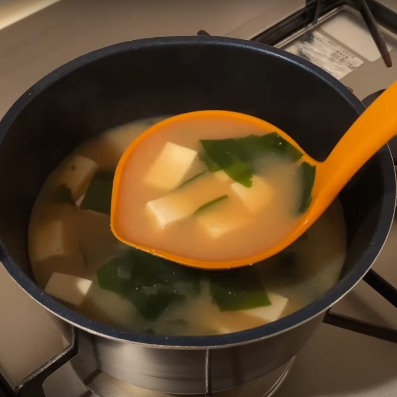Bước 3 Thành phẩm Súp miso đậu hũ rong biển
