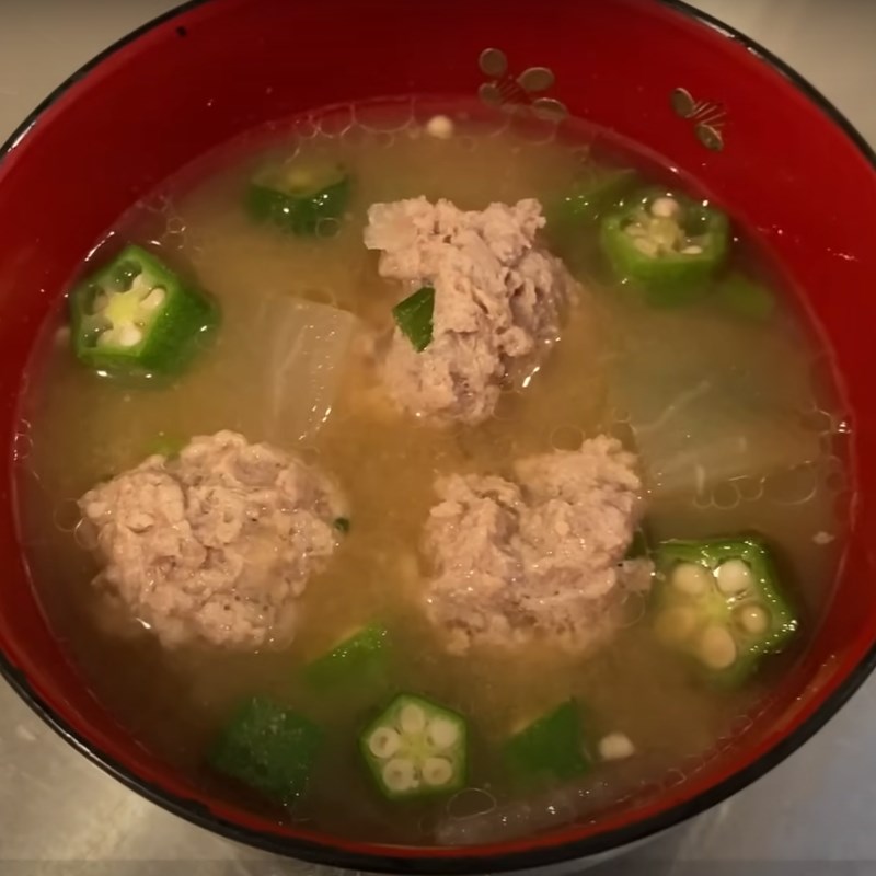 Bước 4 Thành phẩm Súp miso thịt viên