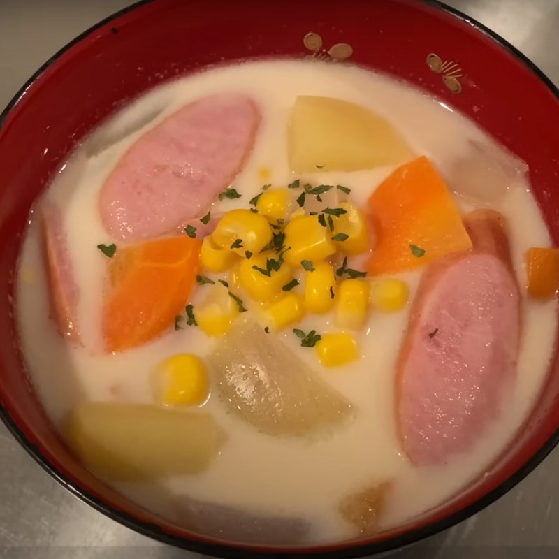 Bước 3 Thành phẩm Súp miso sữa tươi