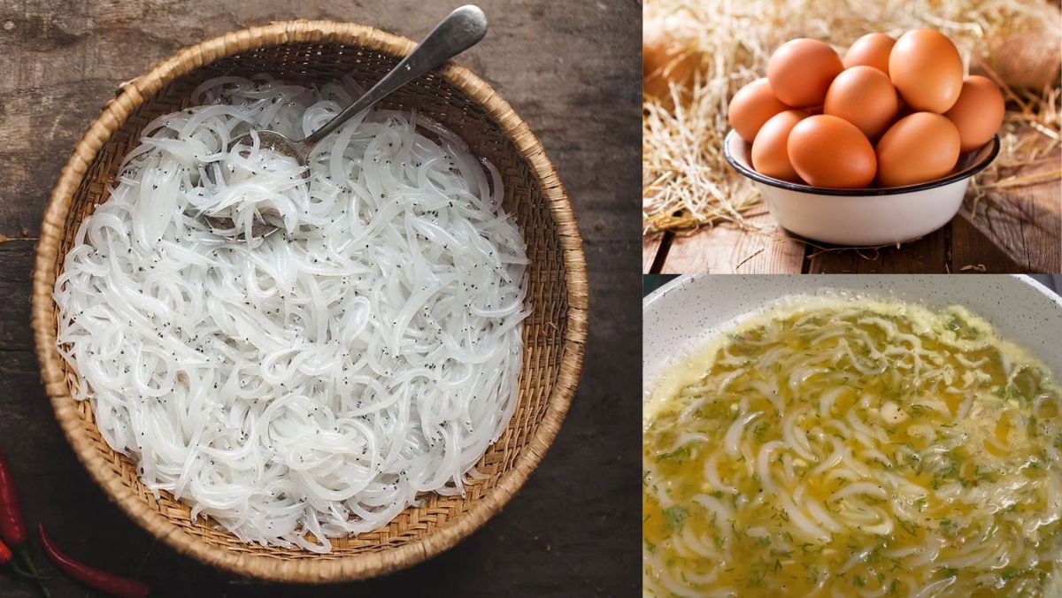 Cá ngần rán trứng