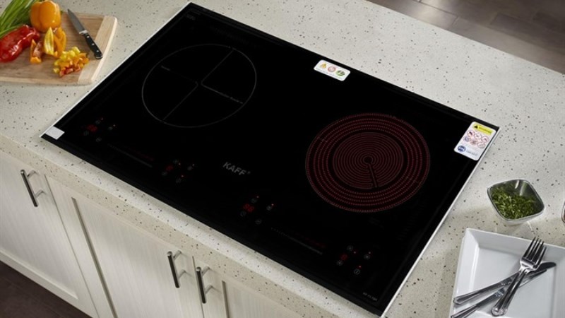 Bếp từ hồng ngoại 3 v&ugrave;ng nấu lắp &acirc;m KAFF KF-IC3801