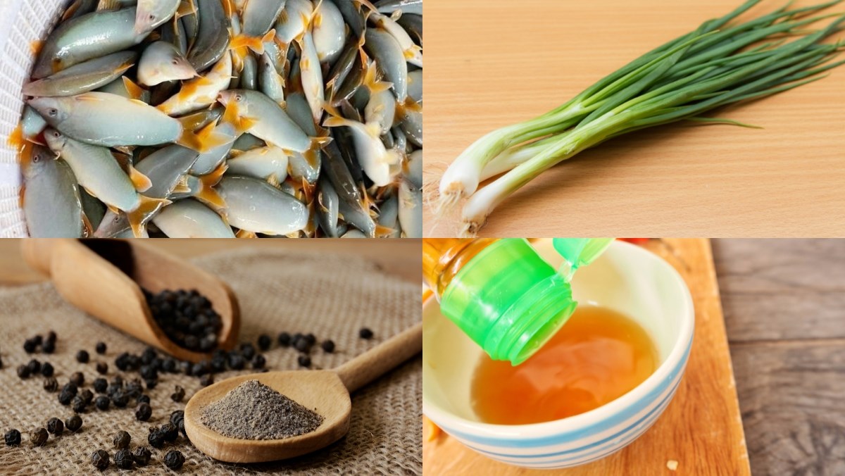 Nguyên liệu làm cá heo kho tiêu