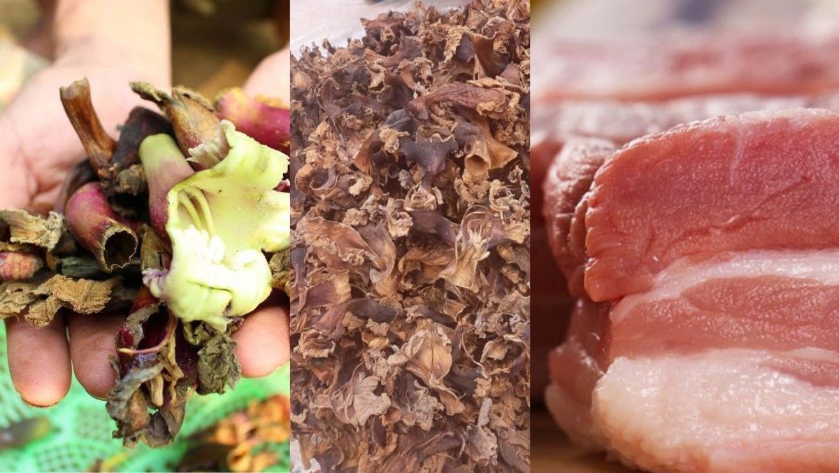 Nguyên liệu món ăn cách chế biến hoa núc nác khô