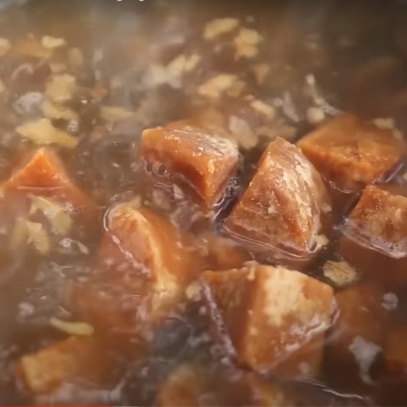 Bước 4 Nấu nước đường Chè lam không cần mạch nha