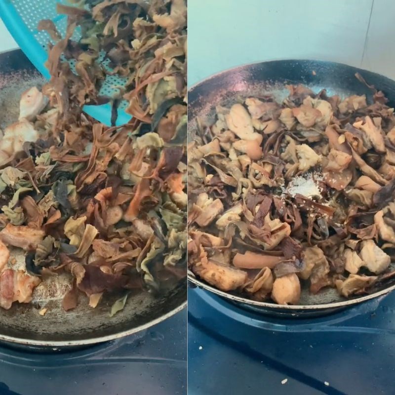 Bước 3 Xào hoa núc nác khô Cách chế biến hoa núc nác khô