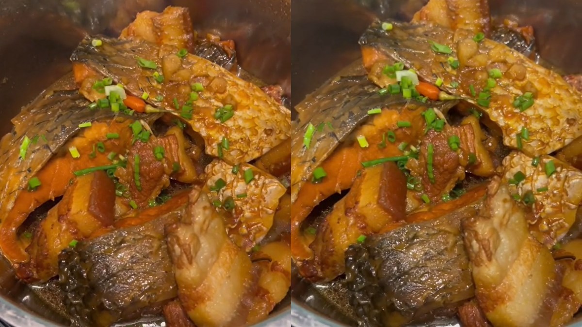 Cá trắm kho thịt ba chỉ