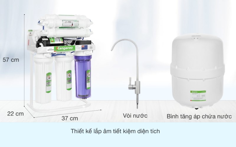 M&aacute;y lọc nước RO Hydrogen Kangaroo KGRP09HQ 9 l&otilde;i