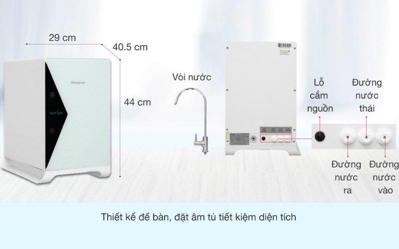 M&aacute;y lọc nước RO Hydrogen Kangaroo KG100HU 5 l&otilde;i