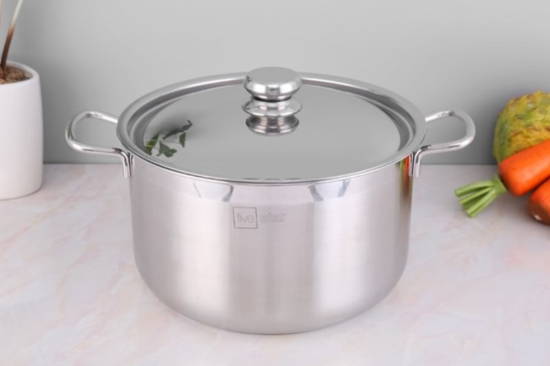 Nồi inox 3 đ&aacute;y nắp inox 28 cm Fivestar FSN28-SW