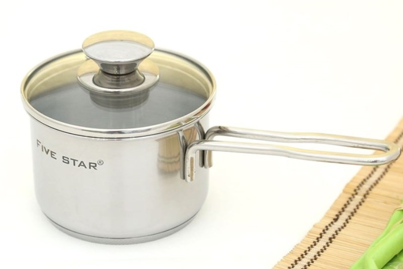 Qu&aacute;nh inox 3 đ&aacute;y nắp k&iacute;nh 12 cm Fivestar Q12-3DG