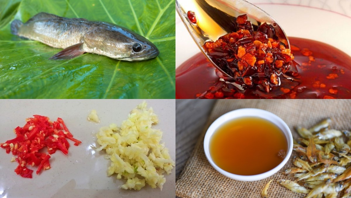 Nguyên liệu làm cá lóc nướng sa tế