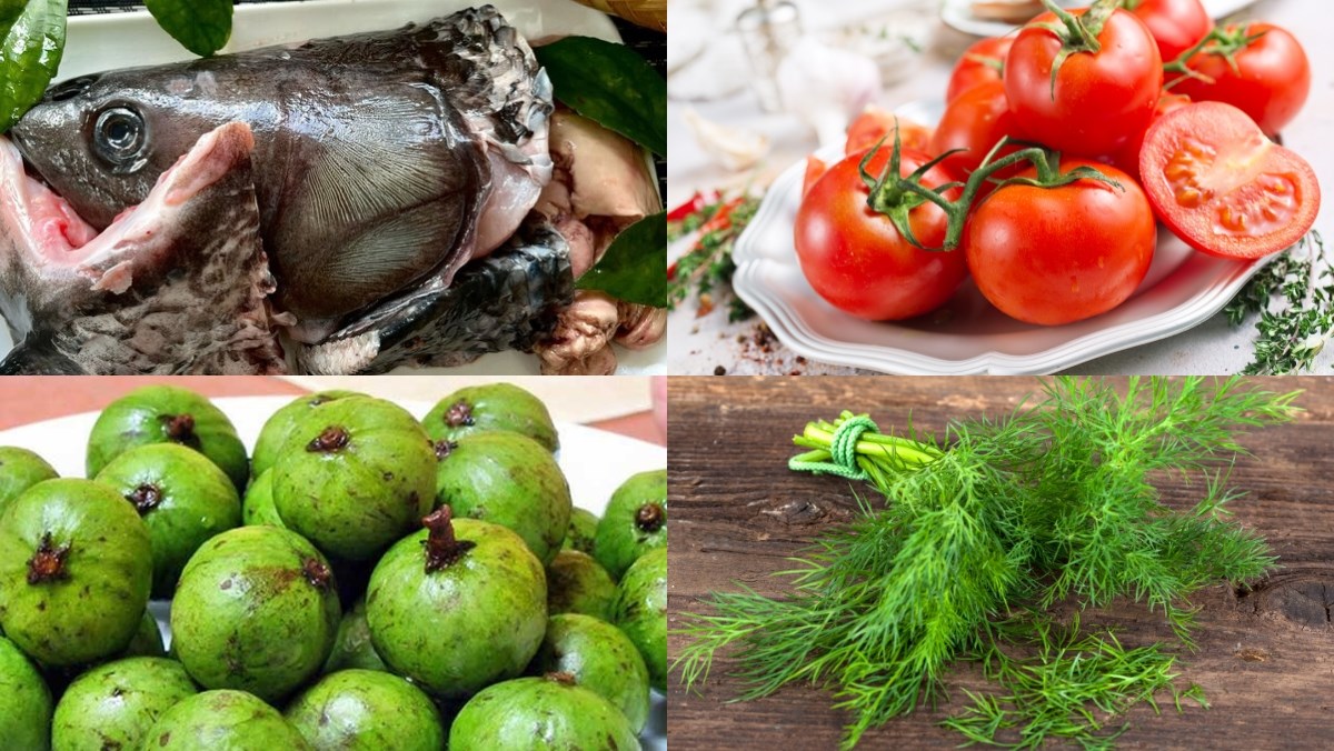 Nguyên liệu làm canh cá nấu chua kiểu Miền Bắc