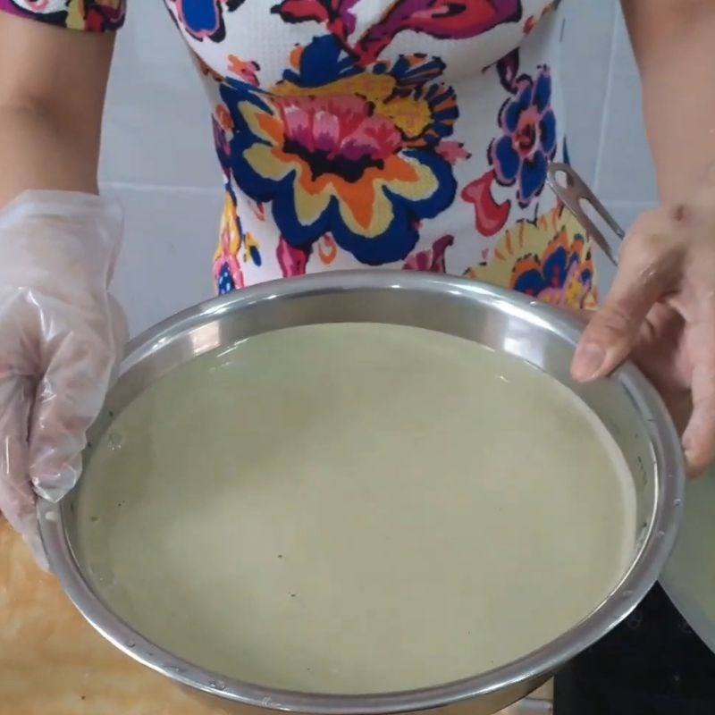 Bước 3 Hấp bột Chè lá mơ người Hoa