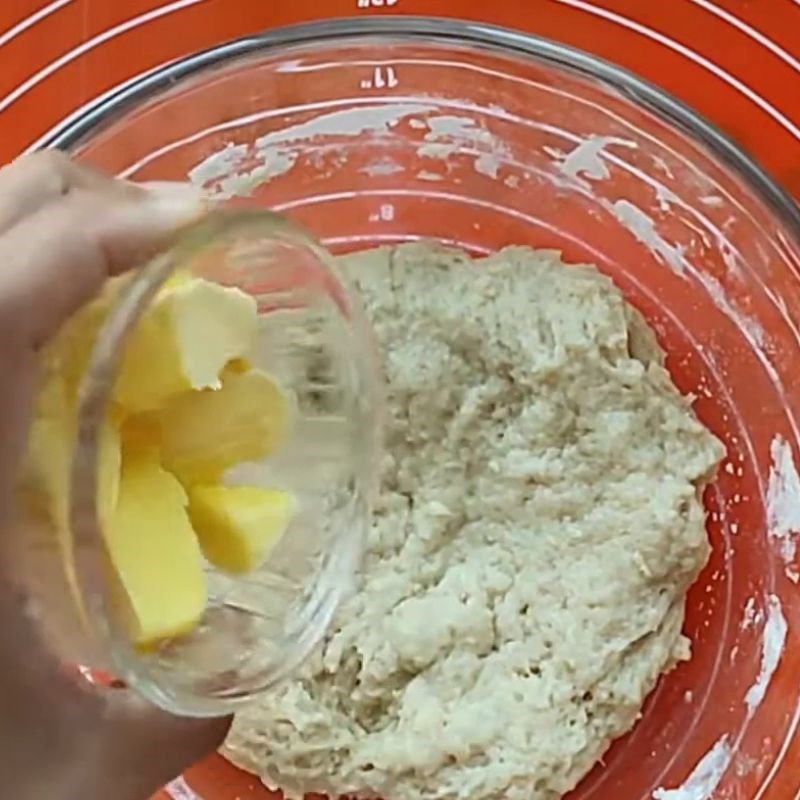 Bước 2 Nhồi bột làm vỏ bánh Bánh phi sữa