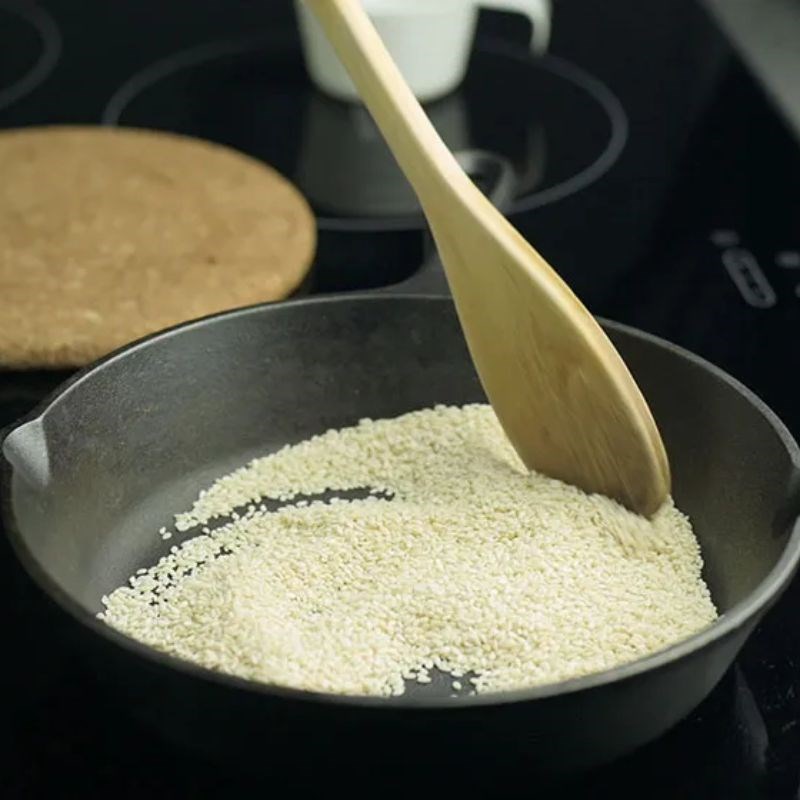 Bước 1 Rang mè Nước sốt mè rang ăn mì trộn