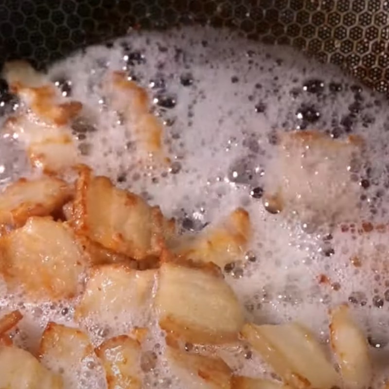 Bước 2 Rang thịt Cà tím xào thịt ba chỉ