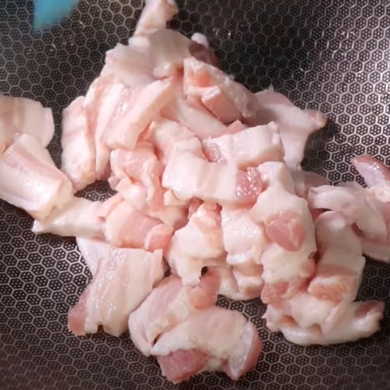 Bước 2 Rang thịt Cà tím xào thịt ba chỉ